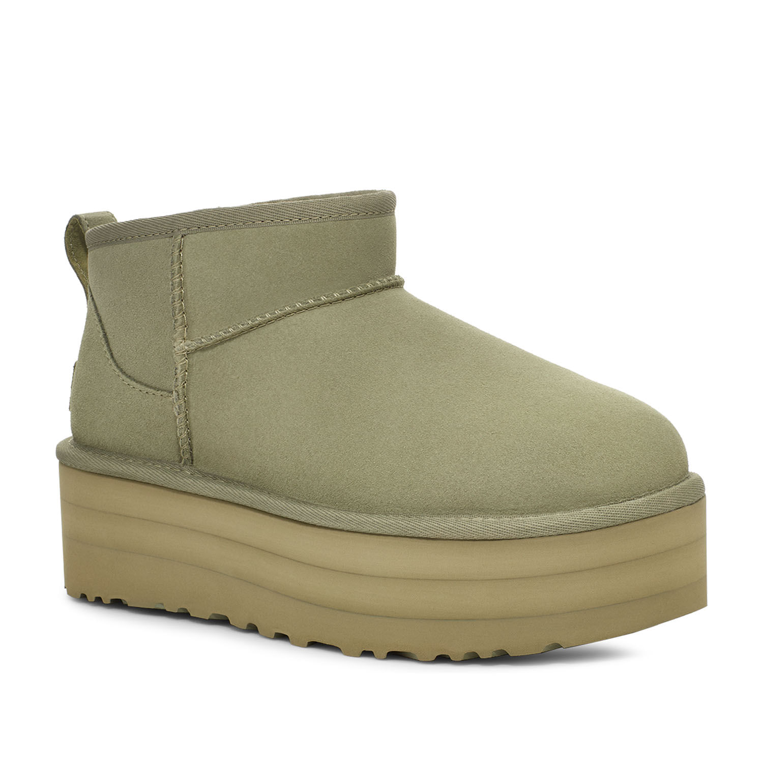 UGG Women's Classic Ultra Mini Platform Leather Black Boots