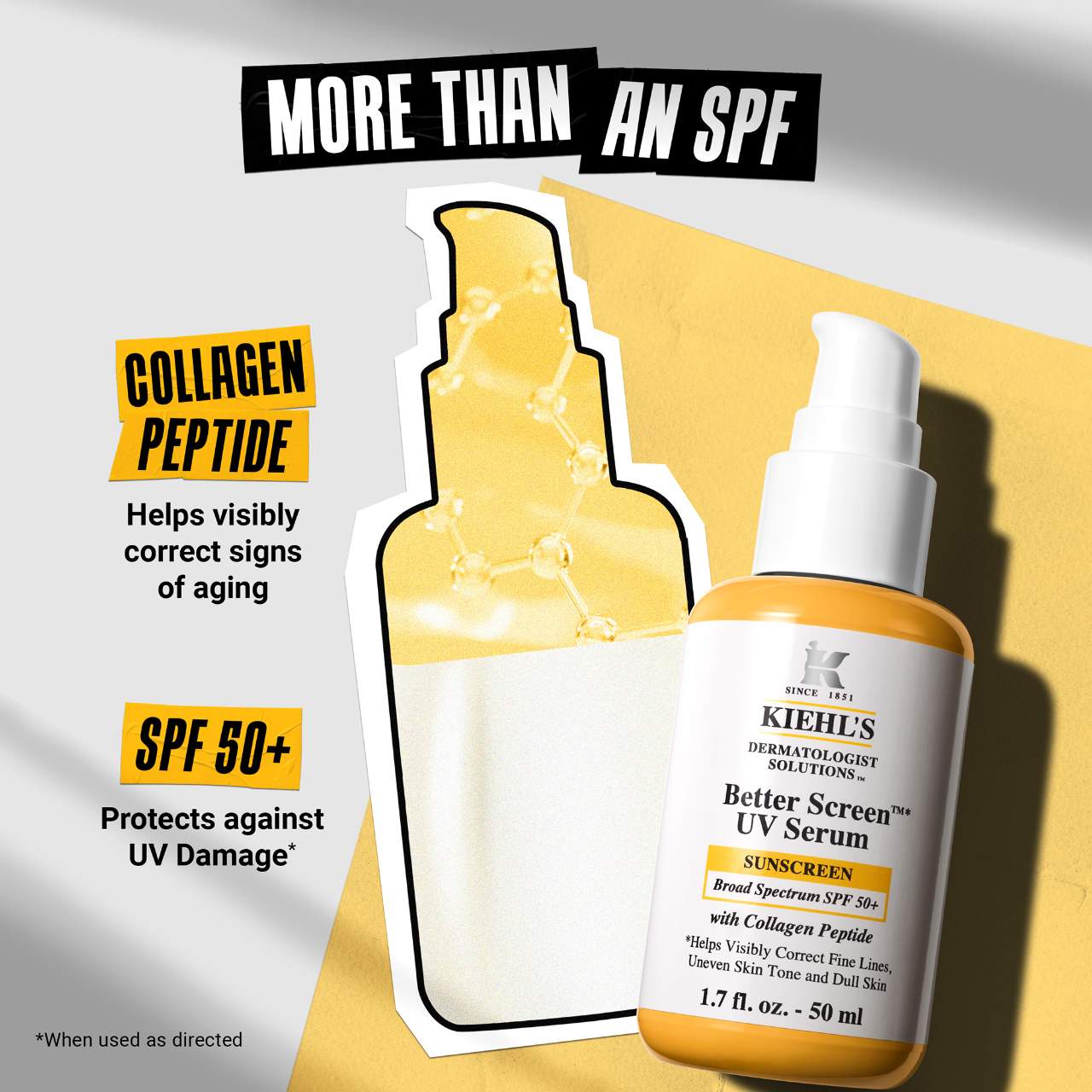 Mini Better Screen™ Uv Serum Spf 50+ Facial Sunscreen With Collagen ...