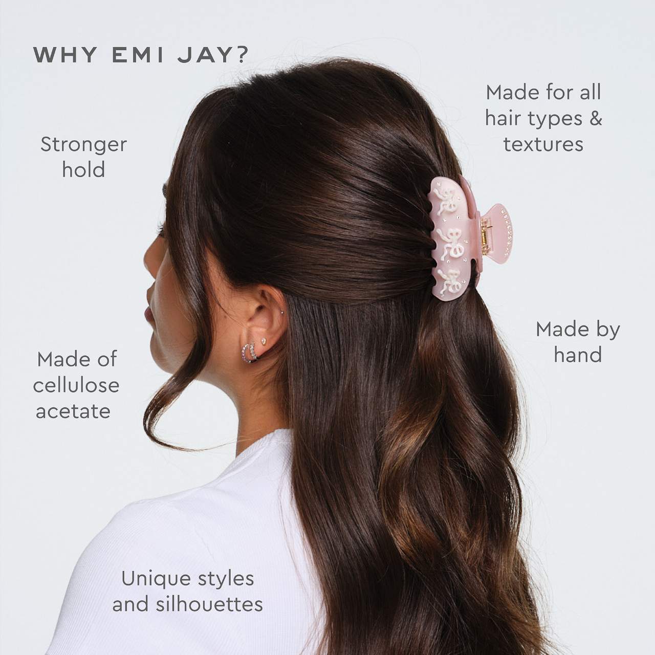 【Emi Jay】SWEETHEART CLIP IN PINK PIXIE ヘアクリップ Sweetheart Hair Claw Clip In Pink Pixie | Oprah Daily Shop