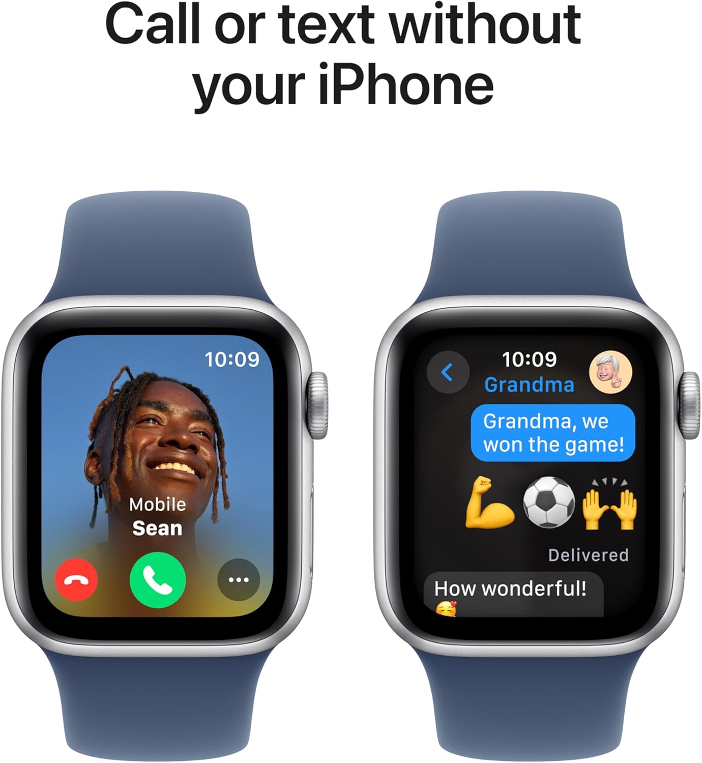 Apple Watch SE GPS 40mm Silver Aluminum Case with Denim