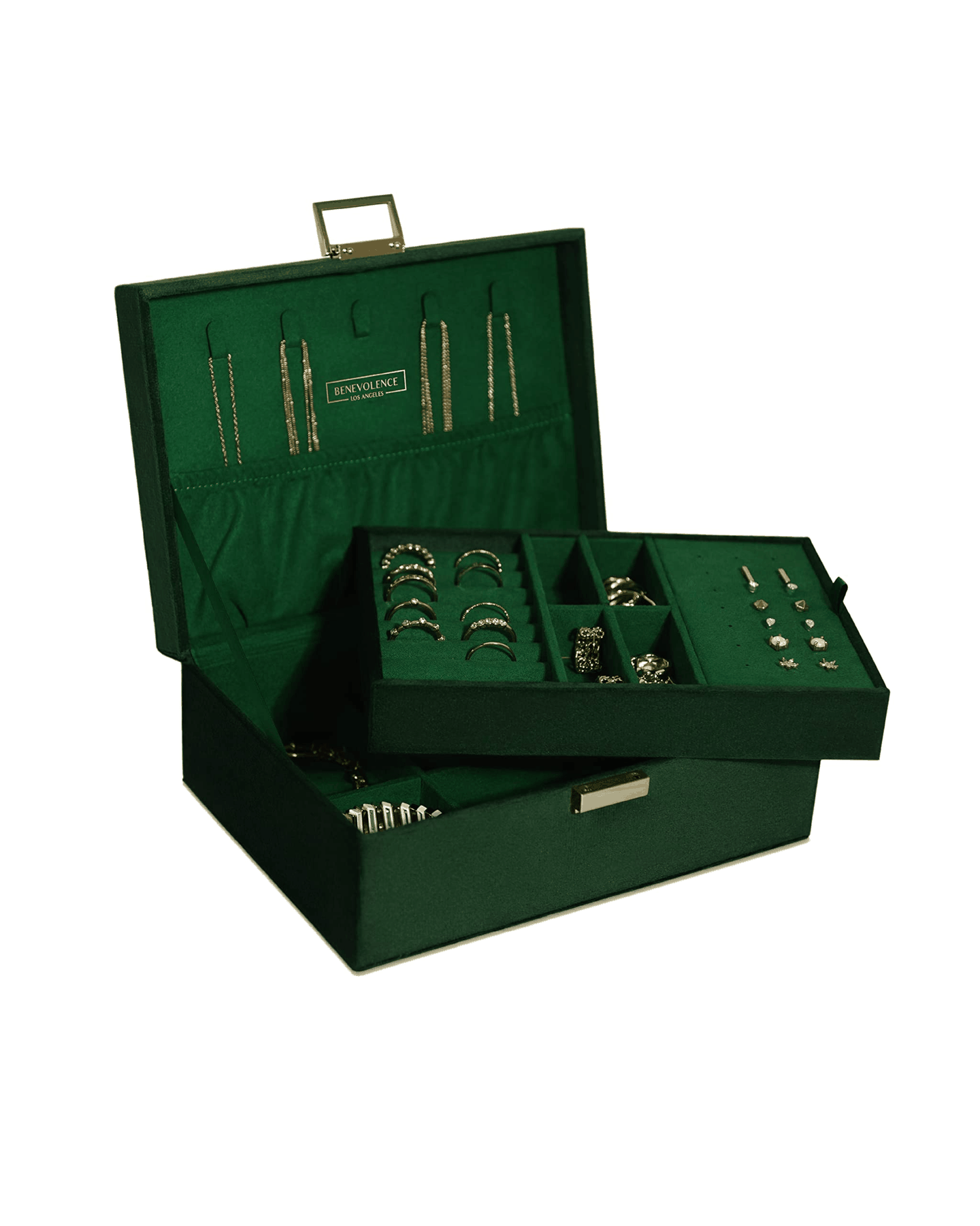 VELVET JEWELLERY BOX LARGE SAND
