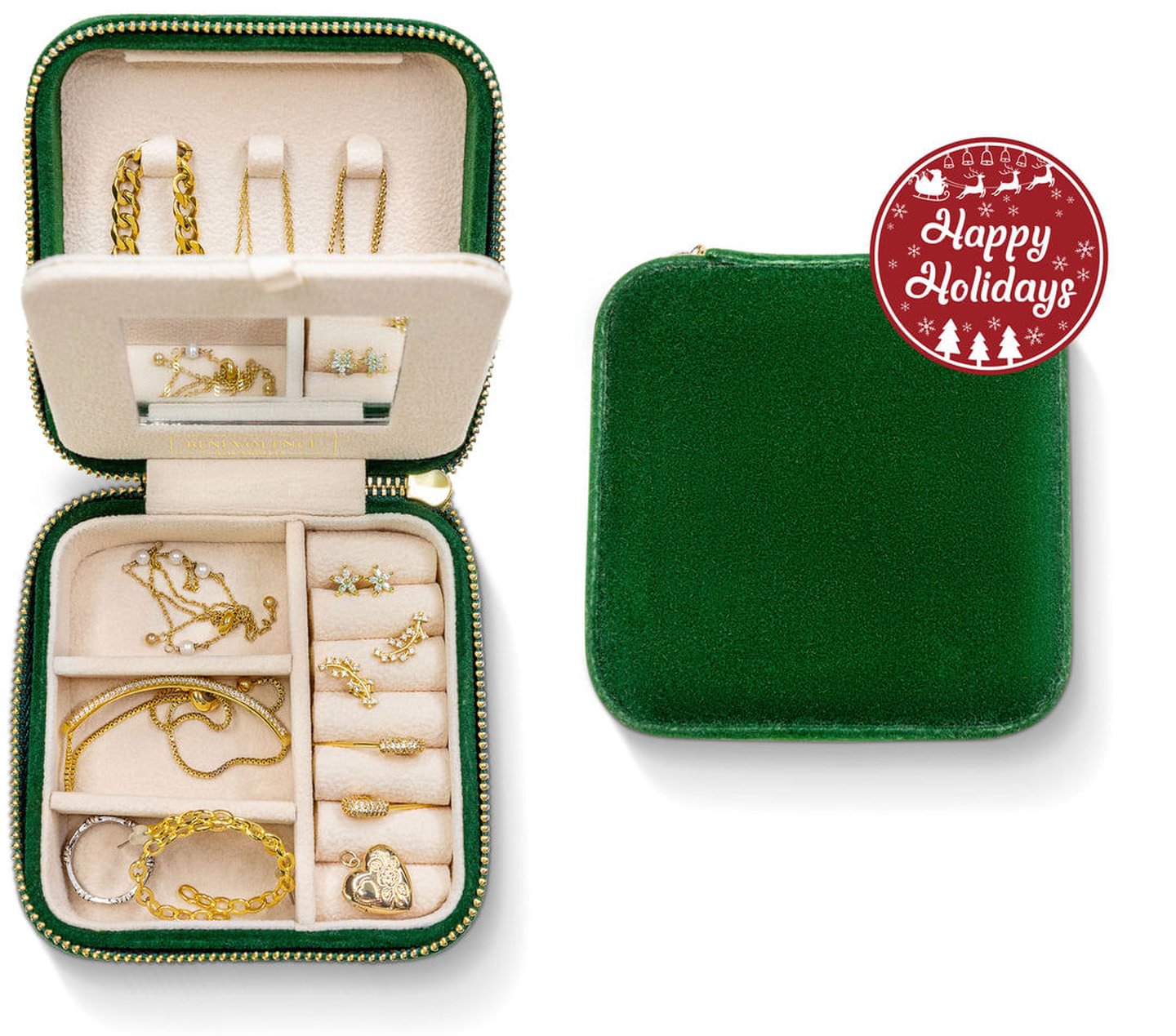 VELVET JEWELLERY BOX MICRO VANILLA