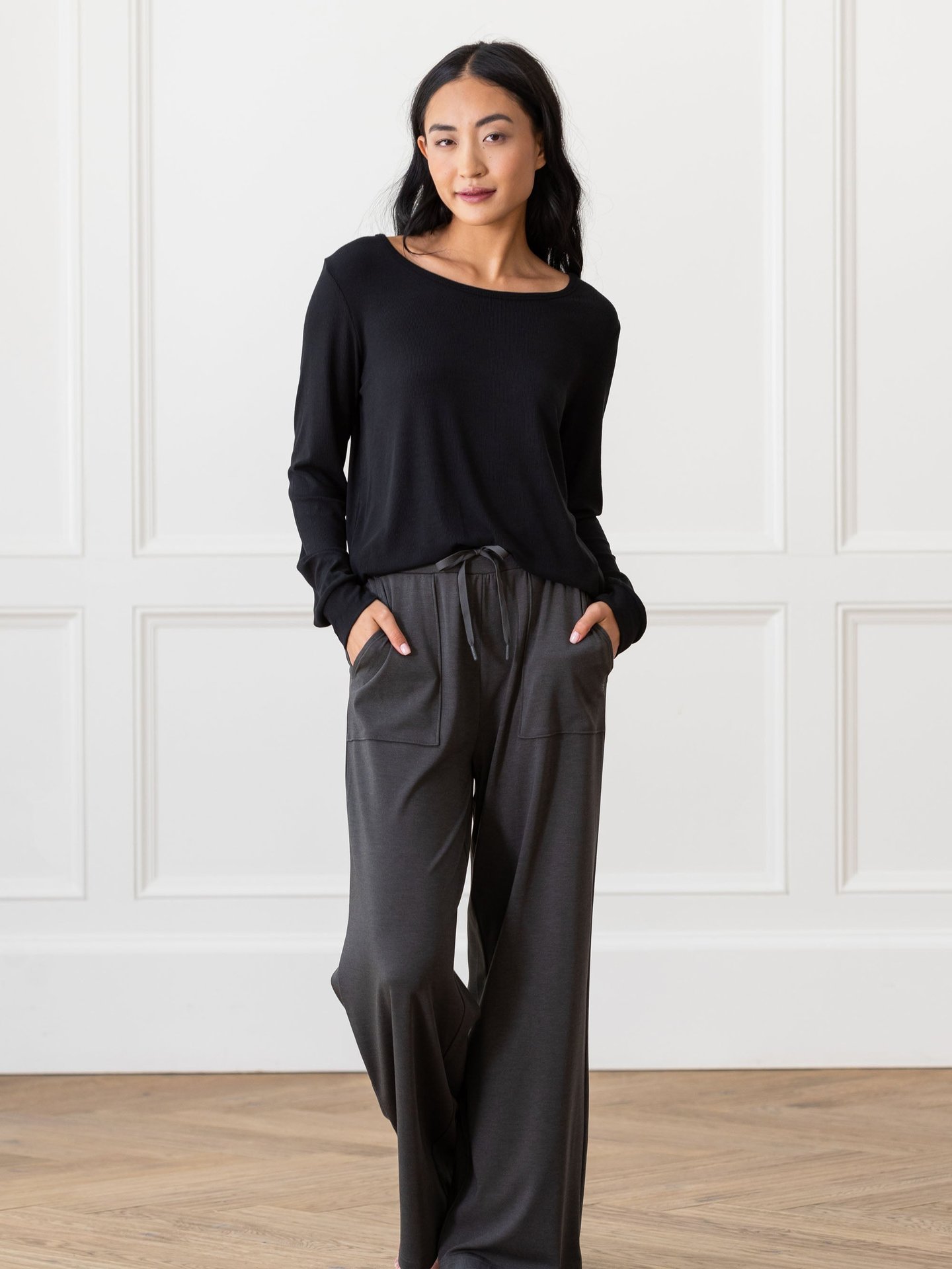 Women's Bamboo Rib-knit Long Sleeve Lounge Top | Oprah Daily