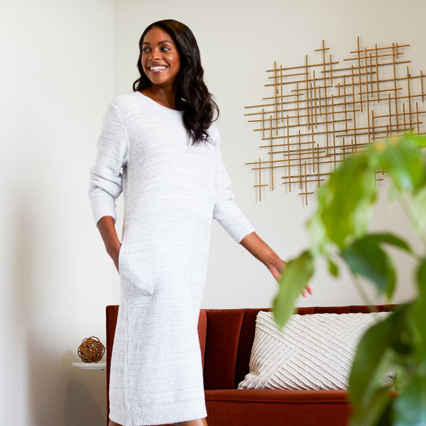 Marshmallow Crew Neck Lounger with Pockets | Oprah Daily Shop
