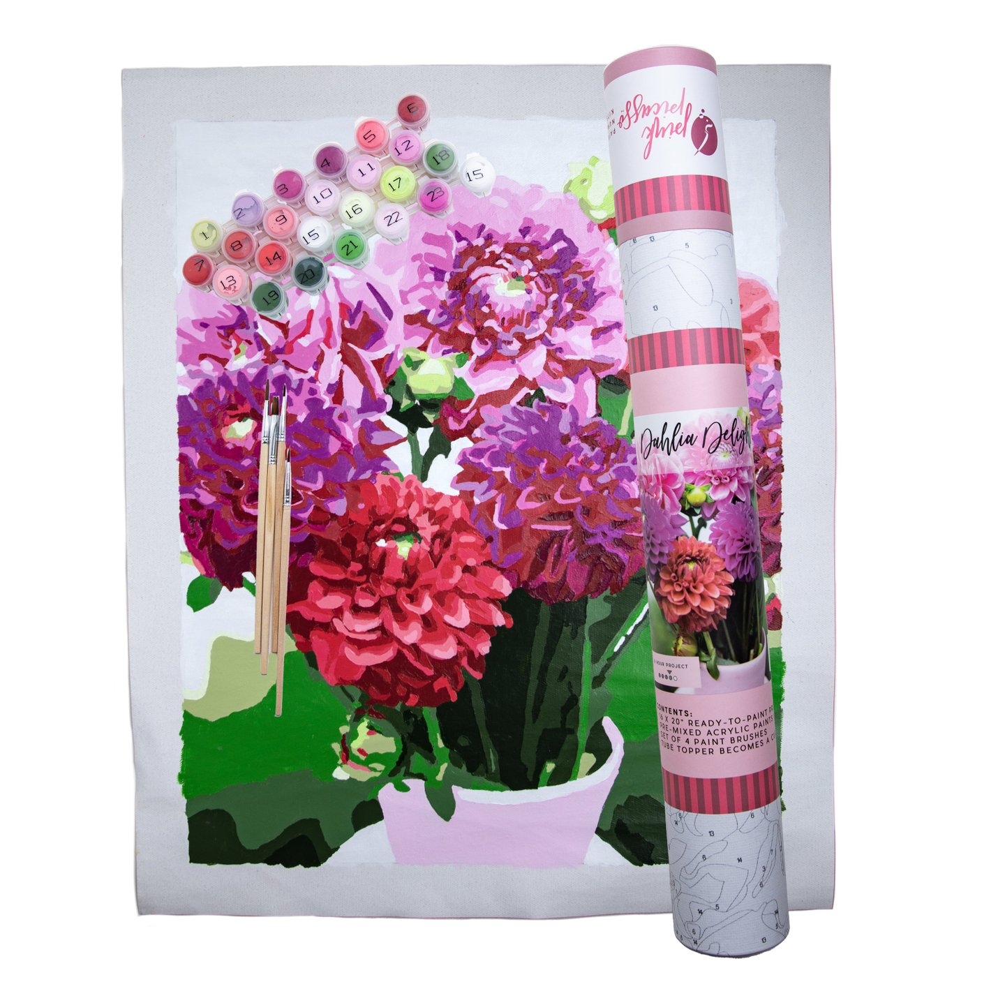 ＊Dahlia＊ページ Dahlia Delight 16x20 - Paint by Numbers Kit | Oprah Daily Shop