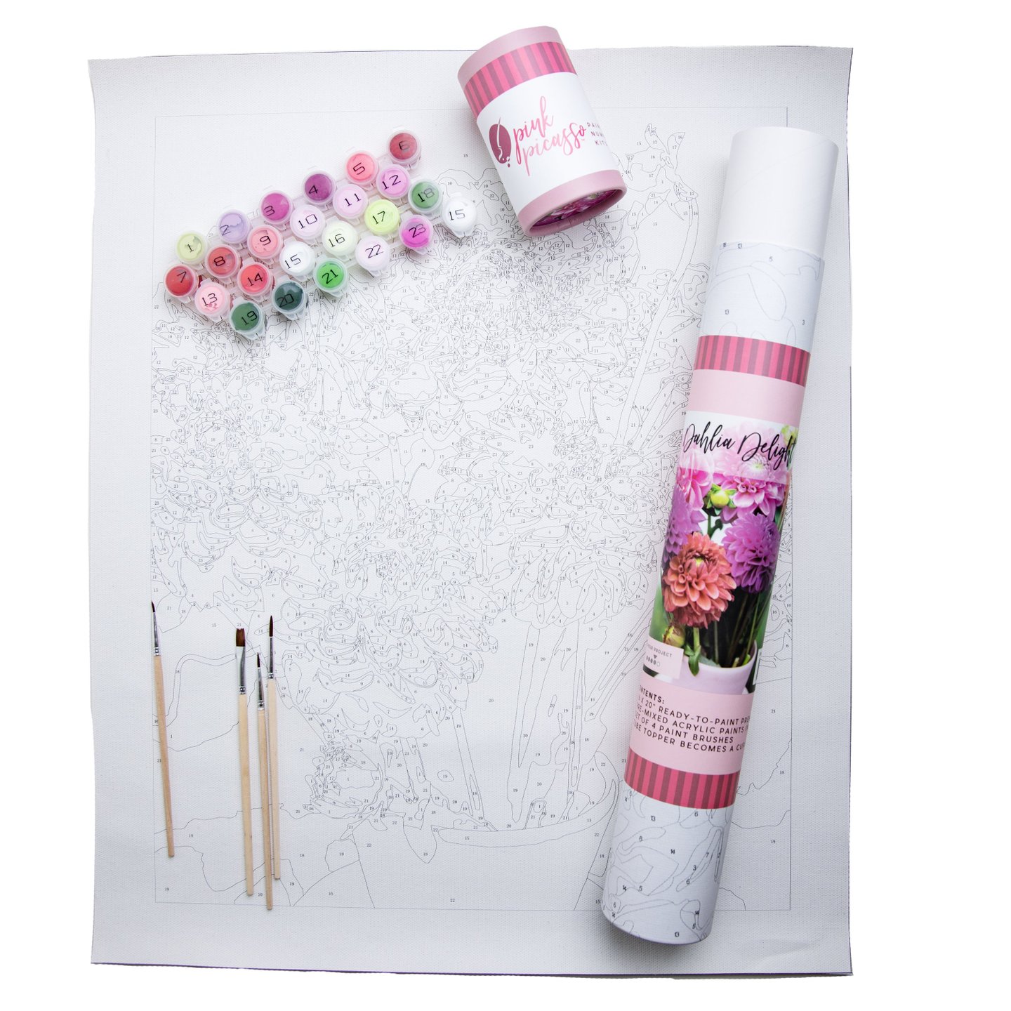 ＊Dahlia＊ページ Dahlia Delight 16x20 - Paint by Numbers Kit | Oprah Daily Shop