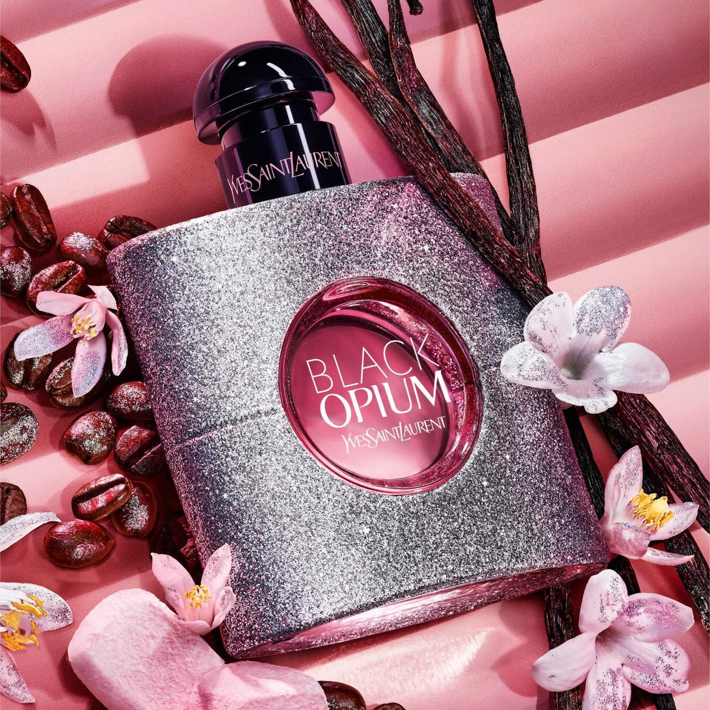 Black Opium Eau De Parfum Glitter With Marshmallow & Coffee