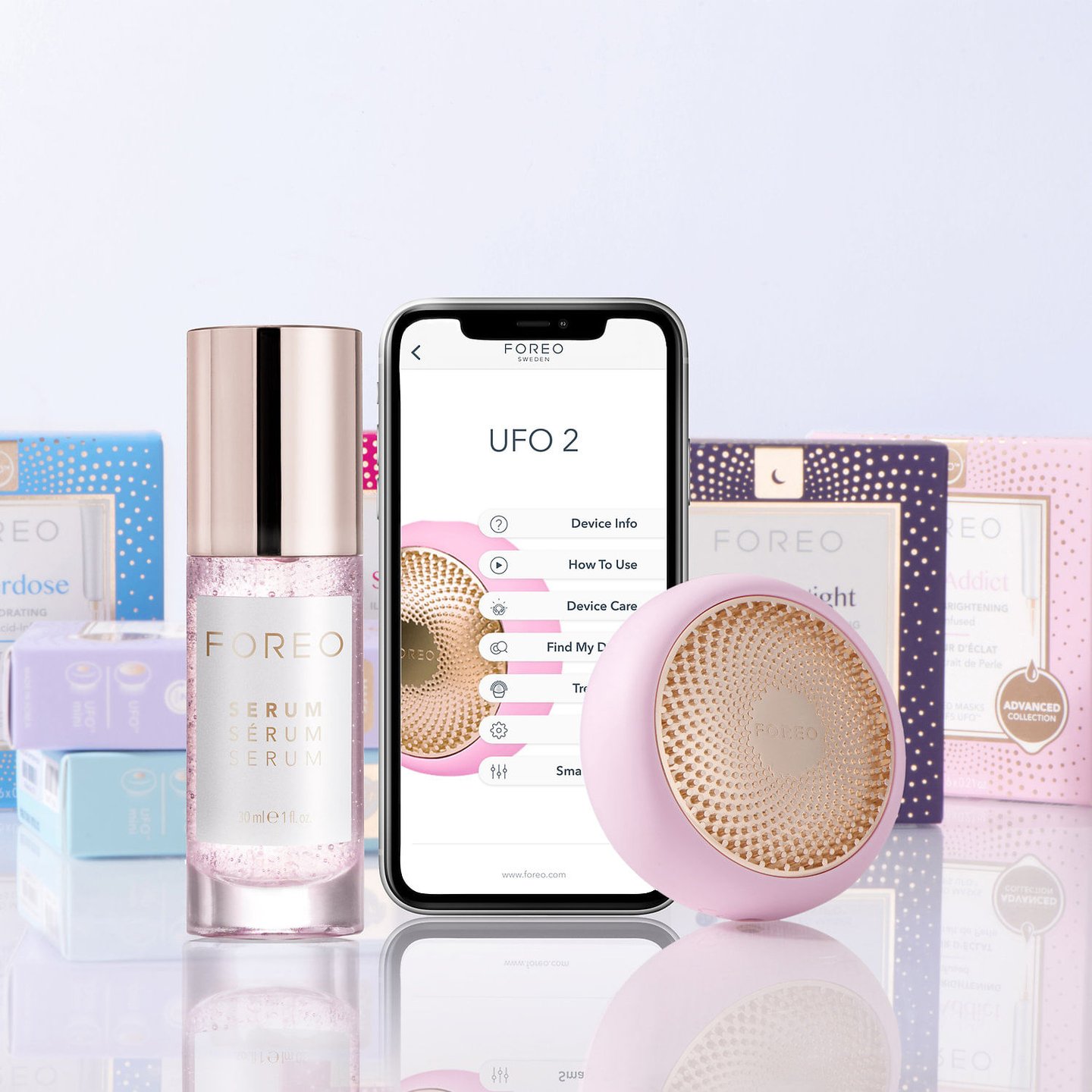 FOREO UFO™ 2 ピンク ゴールド FOREO UFO 2 Facial Mask Device, Pearl Pink