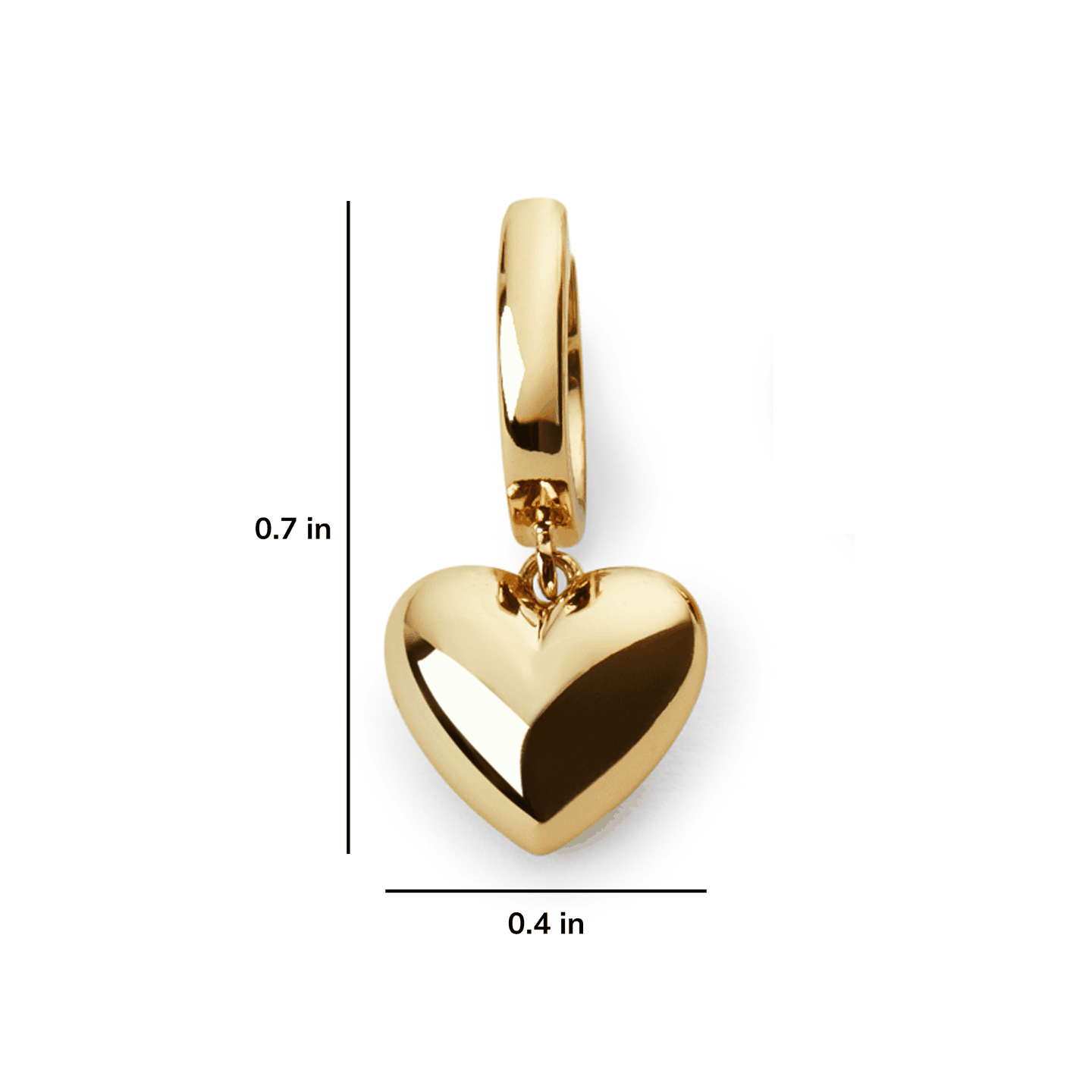 Puffed Heart Hoops - Jessica | Oprah Daily Shop