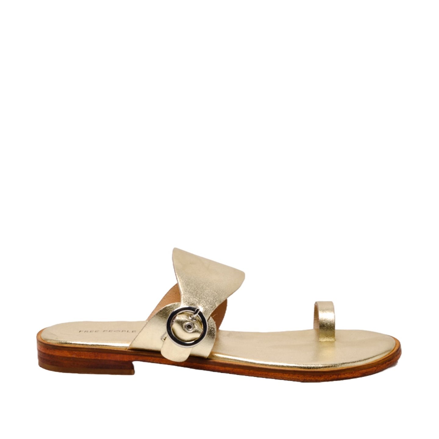 Free People Women's Barcelona Slip On Sandal In Gold | Oprah