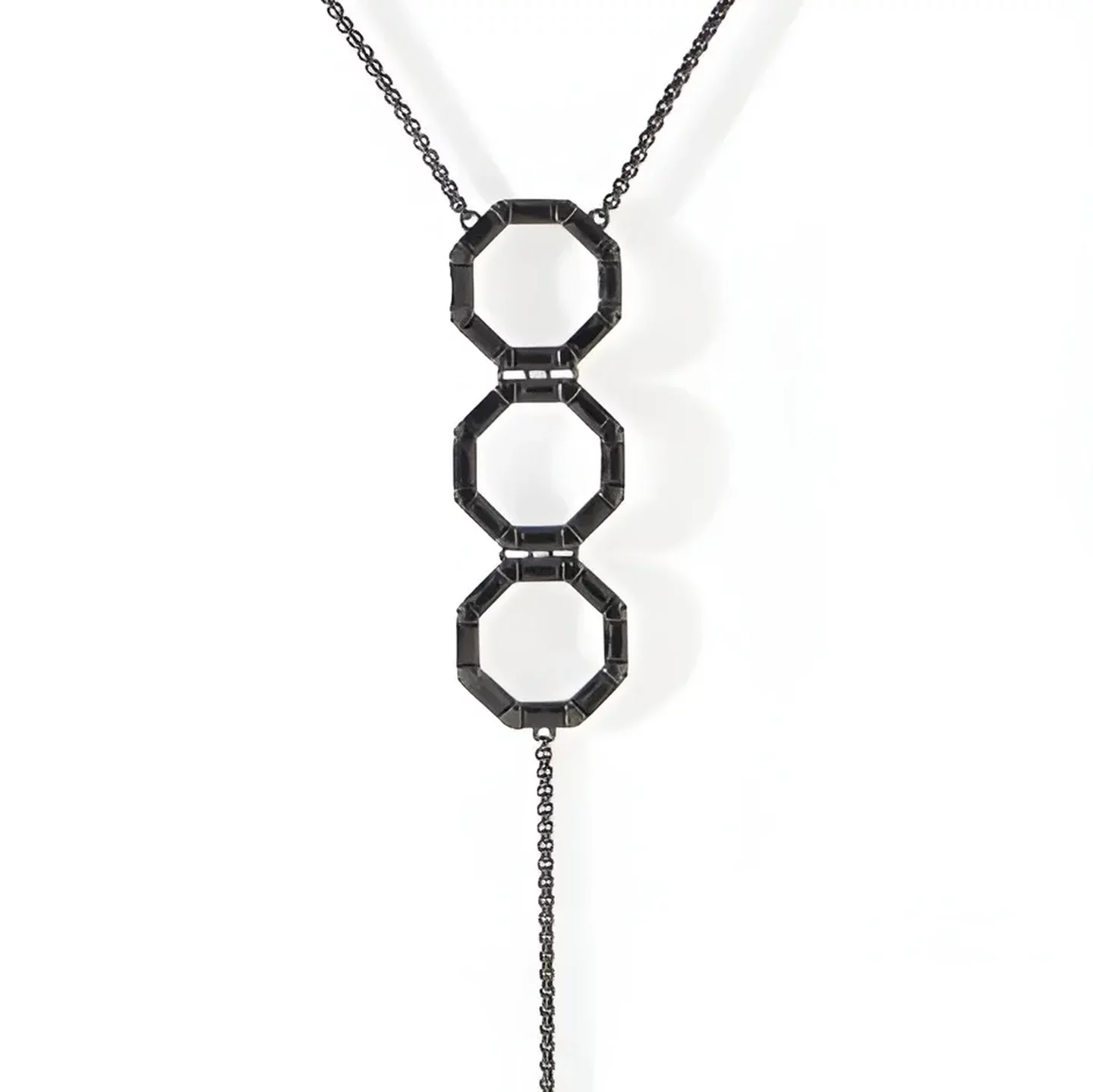 豊富な商品から Necklace Lariat Stella The - Oprah | White / Vermeil Black ジャケット・アウター